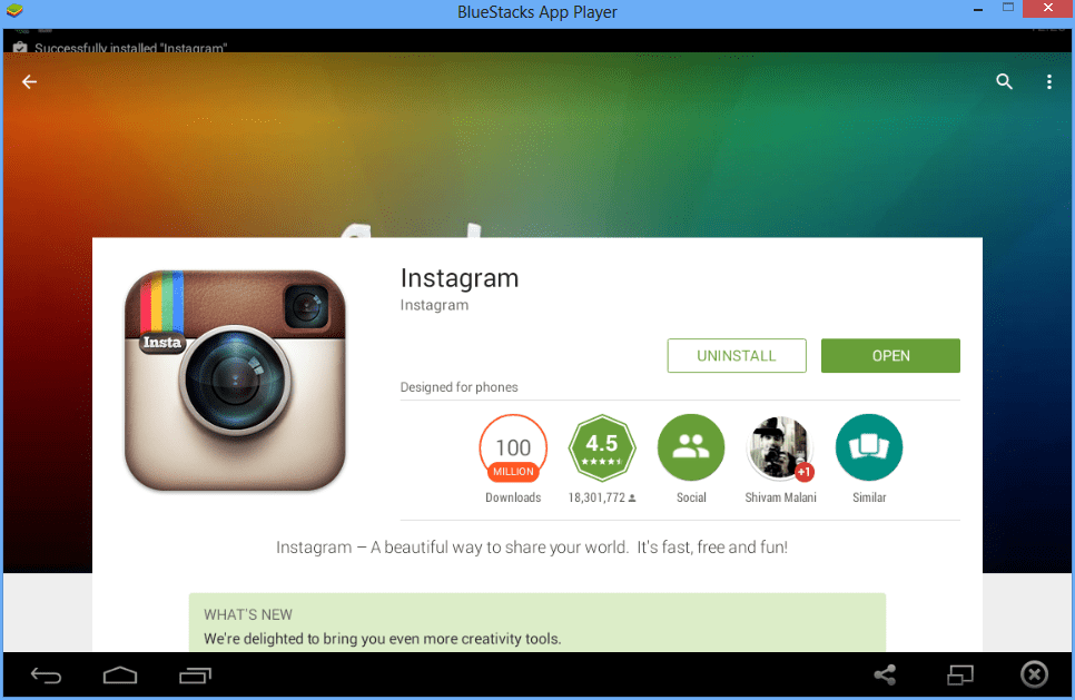 how to use bluestacks to use instagram on computer